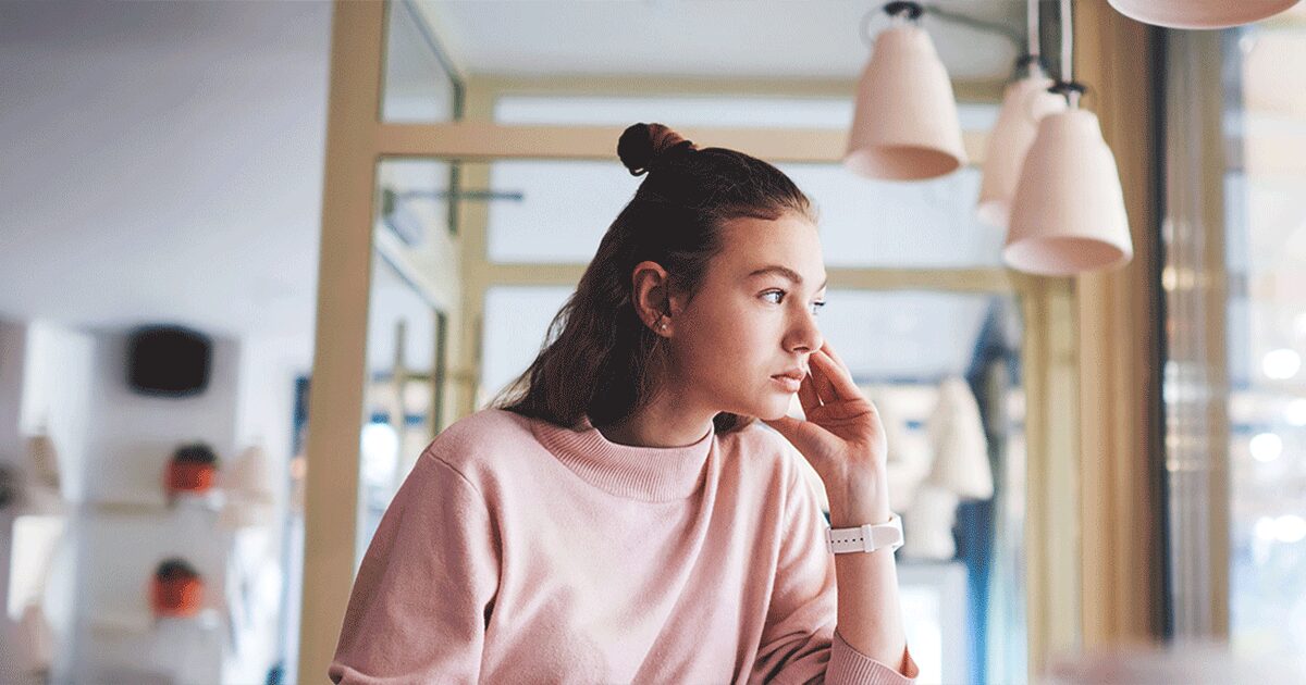 A woman considers the possible side effects of the abortion pill.